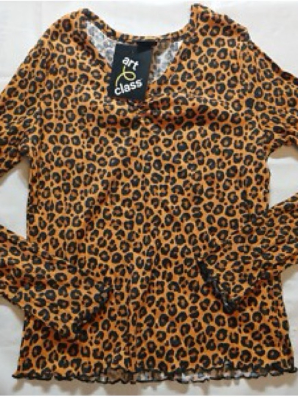 art class Leopard Print Long Sleeve Top - Brown & Black